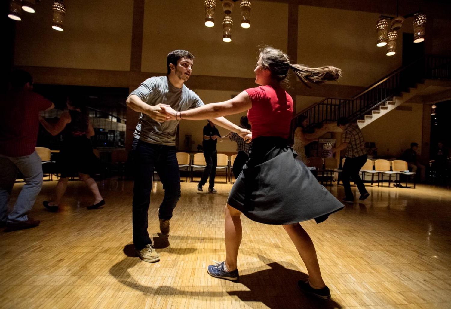 Students Swing Dancing